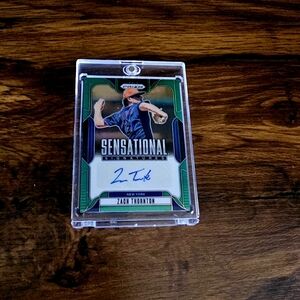 2025 Panini Prizm #SS-ZT Zach Thornton Sensational Signatures Green Prizms